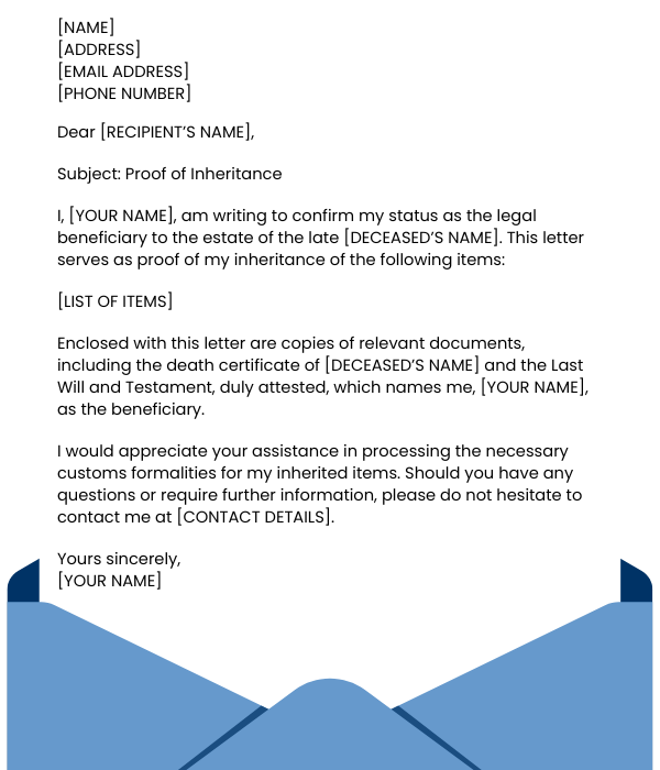 Inheritance letter template