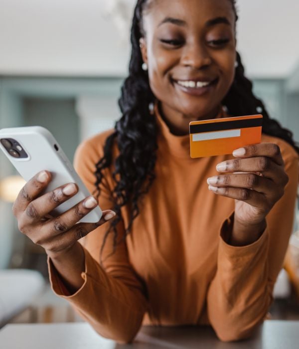 Woman setting up a Singapore bank account