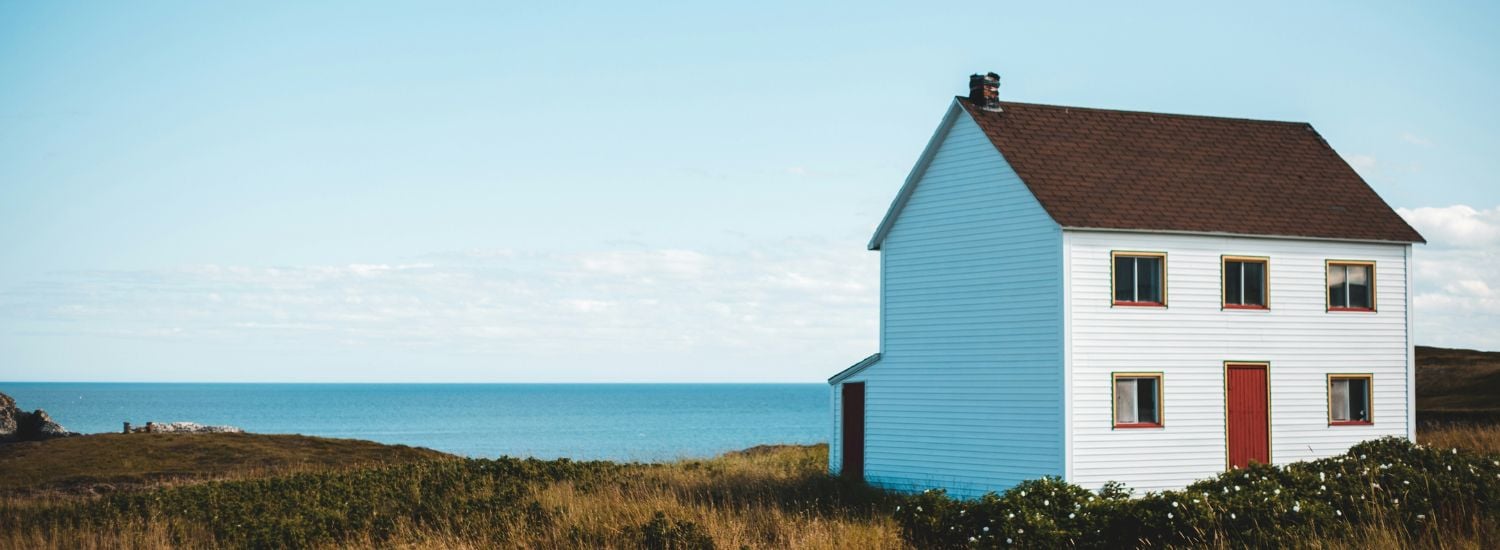 House on a cliff in Canada