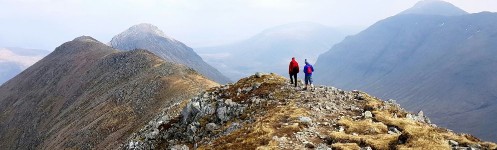 A couple hiking in the Lake District