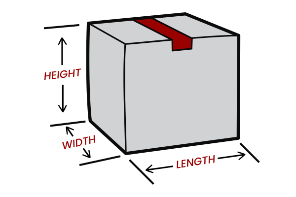 Graphic showing how to measure cubic meters