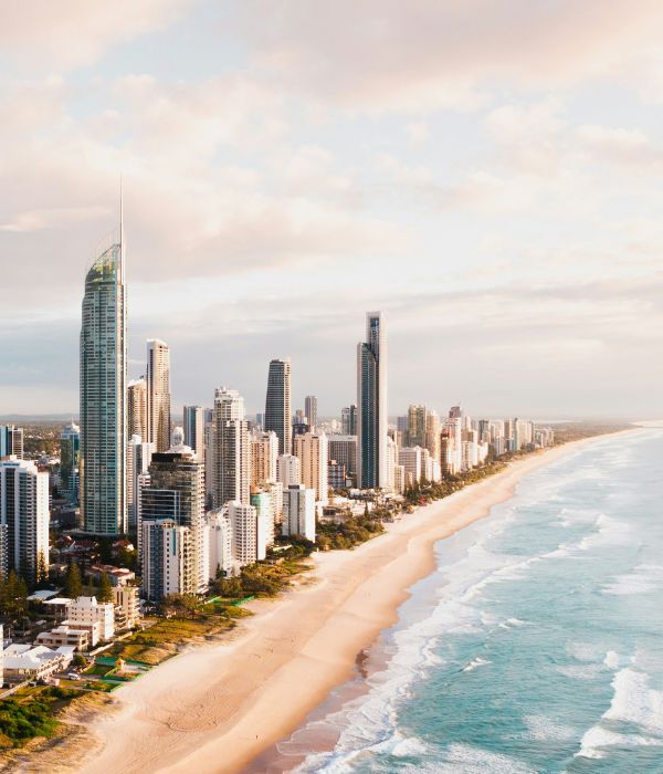 Surfers Paradise beach in Queensland, Australia