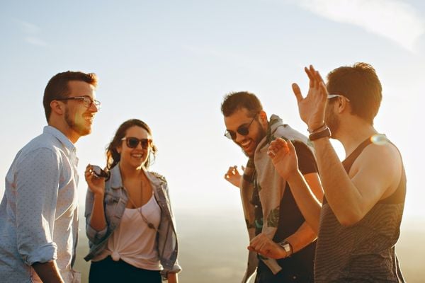 Group of happy international students