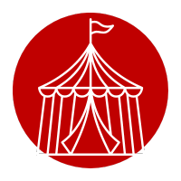 Circus tent icon