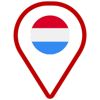 Luxembourg flag icon pin
