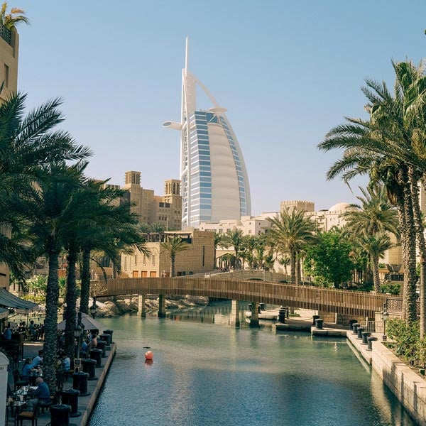 A view of Dubai in the UAE from across a river