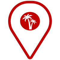 Palm tree icon pin