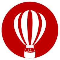 Hot air balloon icon