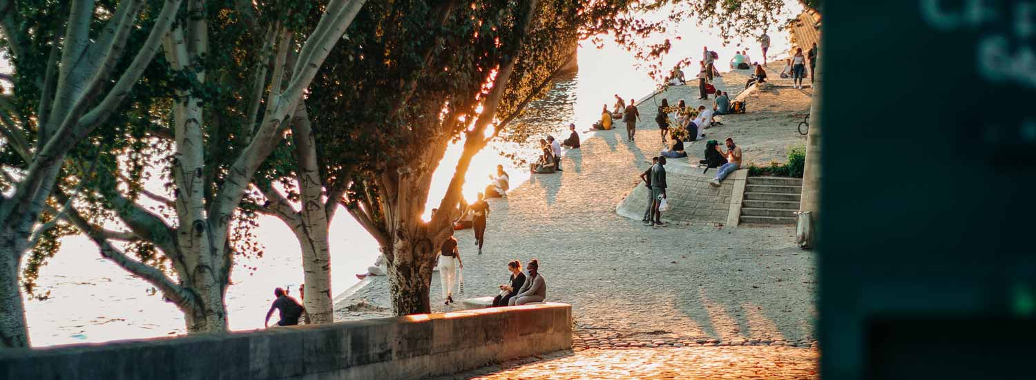 Sunny street in France