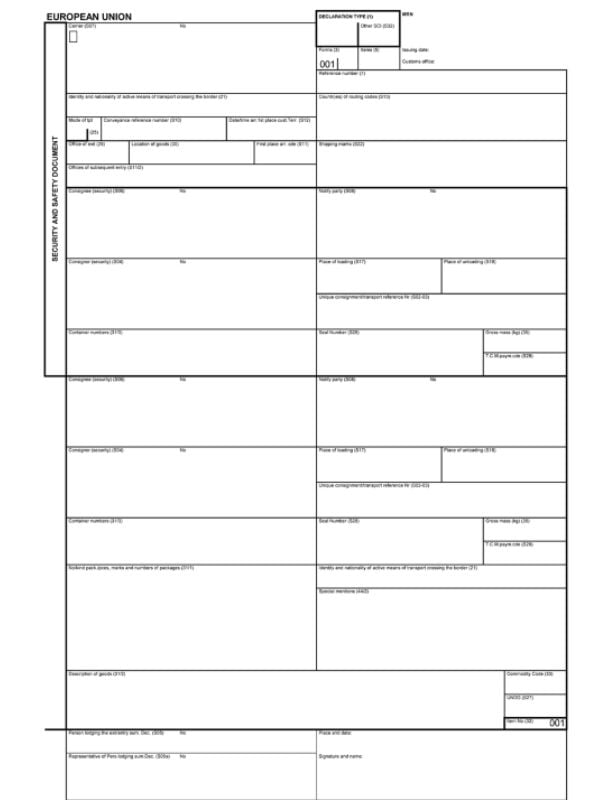 T2L customs form 