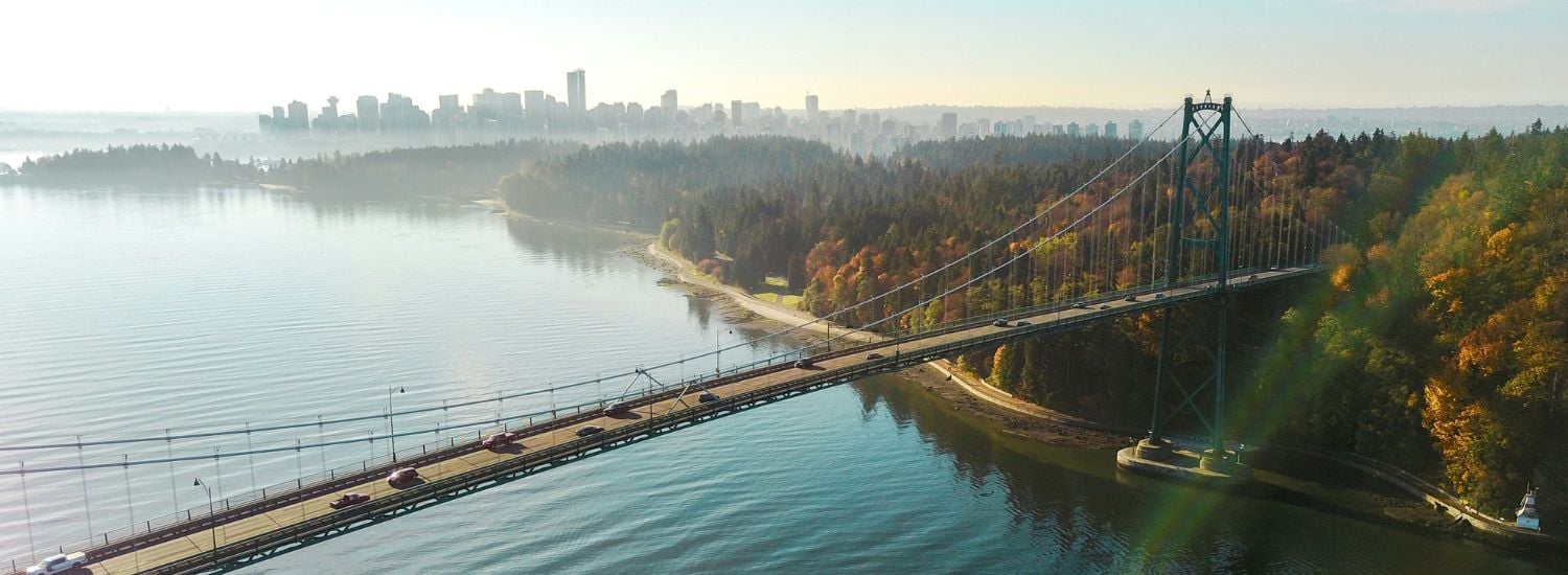 Aerial view of Vancouver