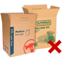 U-Haul and Bunnings boxes